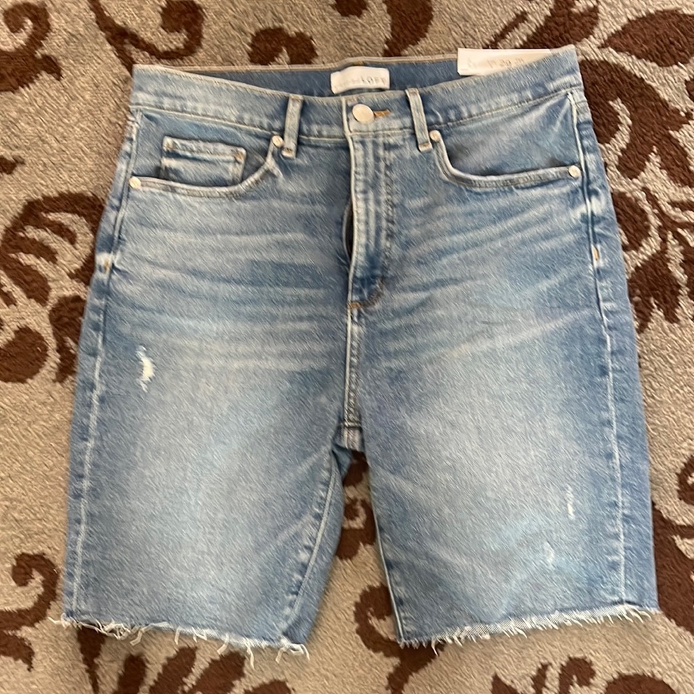 High waist denim bike shorts